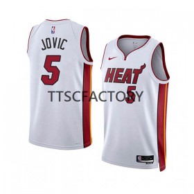 NBA Miami Heat Trikot Nikola Jovic 5 Nike 2022-23 Association Edition Weiß Swingman - Herren